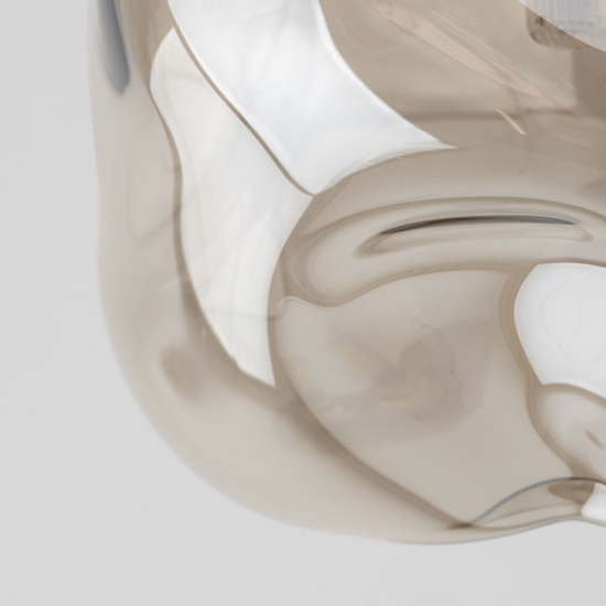 Lampada da soffitto tortora plafoniera sfera vetro design cognac 